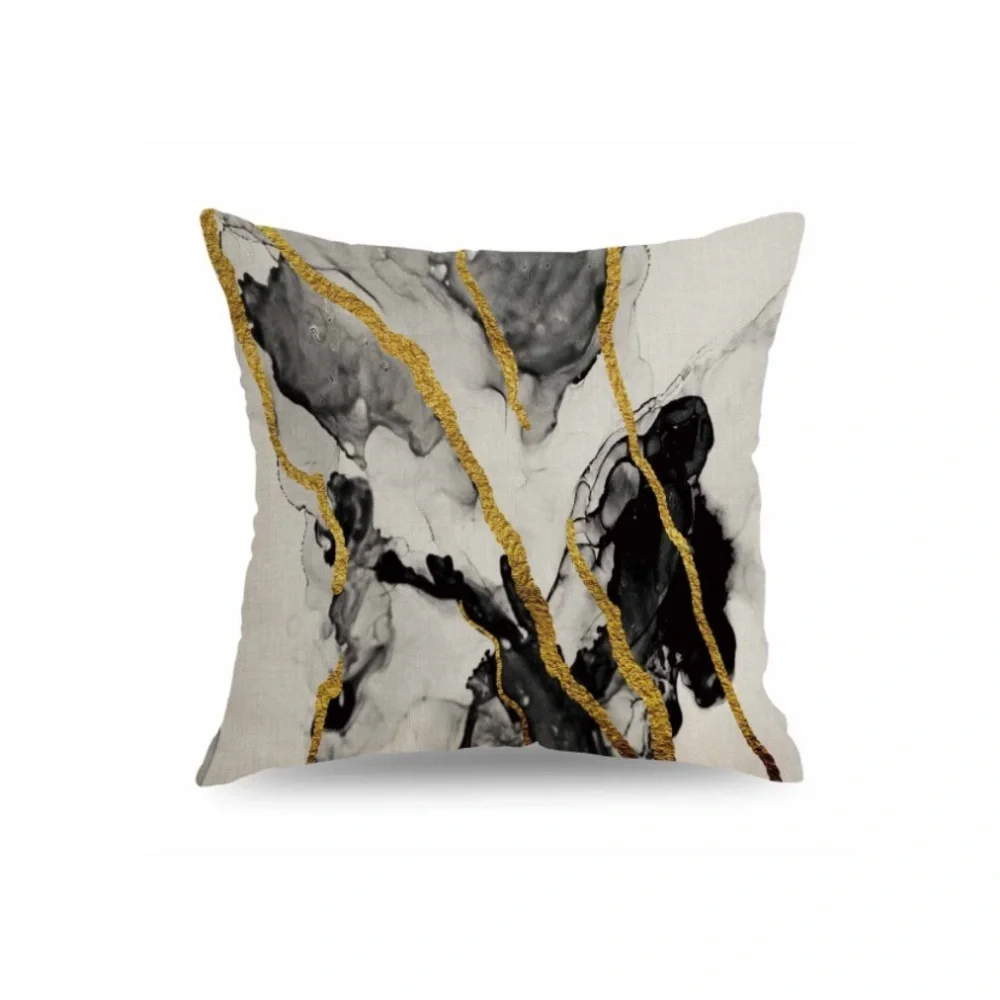 Luxury Home | Stylish Earth Tone Ombre Agate Marble Print Throw Pillow Covers